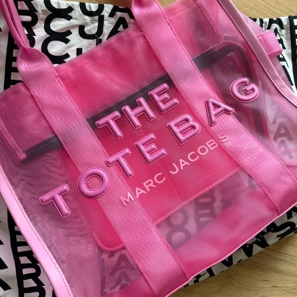 Marc Jacobs Pink Mesh Tote Bag - Picture 2 of 7